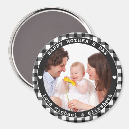自分の幸せな母の日の家族写真を作成する マグネット