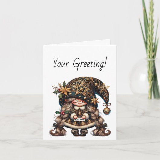 自分の幸せな魔法のクリスマス格言を作成 シーズンカード (正面)