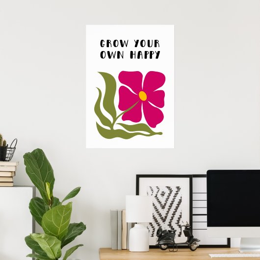 自分の幸せを育てる ポスター (ホームオフィス)
