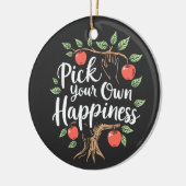 自分の幸せを選ぶApple Picking Season秋 セラミックオーナメント (左)