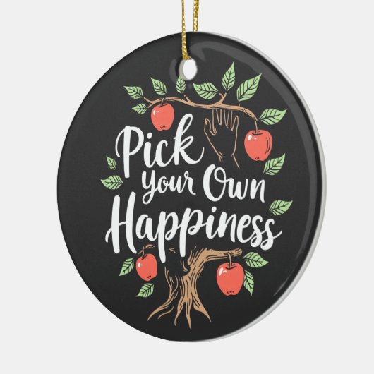 自分の幸せを選ぶApple Picking Season秋 セラミックオーナメント (左)