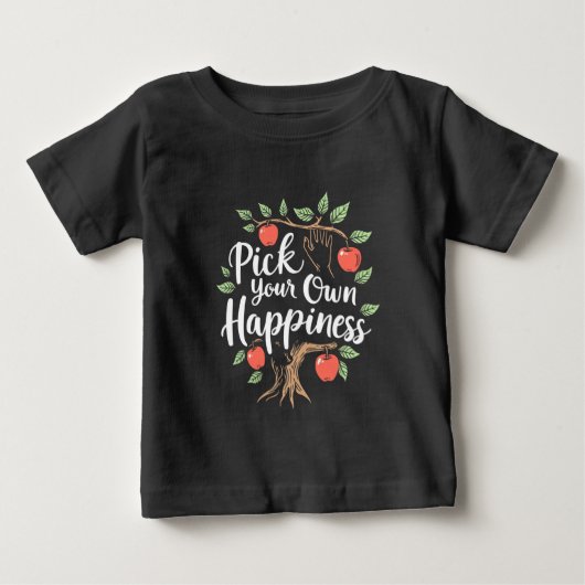 自分の幸せを選ぶApple Picking Season秋 ベビーTシャツ (正面)