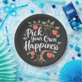 自分の幸せを選ぶApple Picking Season秋 ペーパープレート (パーティー)