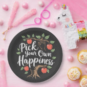 自分の幸せを選ぶApple Picking Season秋 ペーパープレート (パーティー)