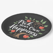 自分の幸せを選ぶApple Picking Season秋 ペーパープレート (アングル)