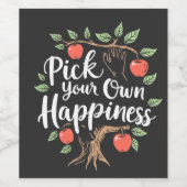 自分の幸せを選ぶApple Picking Season秋 ワインラベル (シングルラベル)