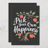 自分の幸せを選ぶApple Picking Season秋 招待状 (正面/裏面)