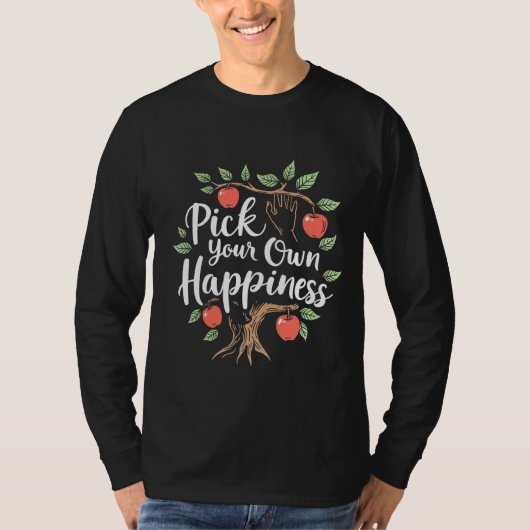 自分の幸せを選ぶApple Picking Season秋 Tシャツ (正面)