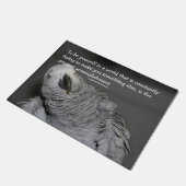 自分の引用文かわいい感動的鸚鵡 ドアマット (アングル)