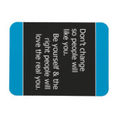 自分の引用文のように他の人に変わらない マグネット (横)