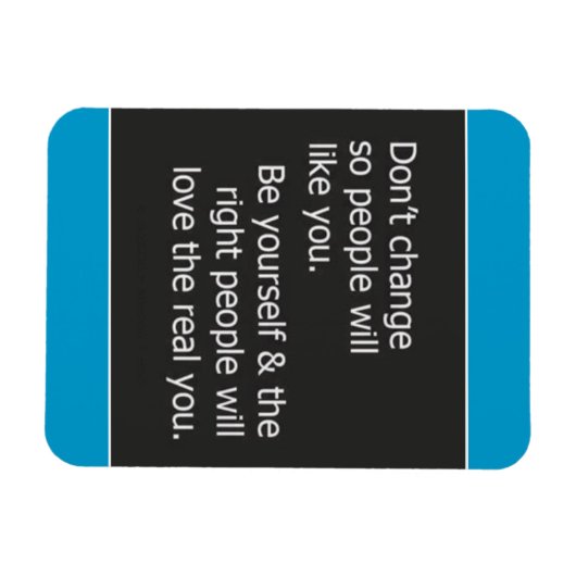 自分の引用文のように他の人に変わらない マグネット (横)