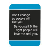 自分の引用文のように他の人に変わらない マグネット (縦)