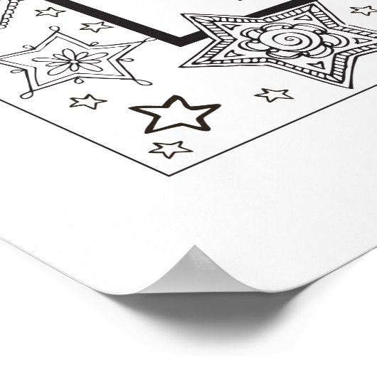 自分の引用文のバイブル感動的バースを色付けする ポスター (角)