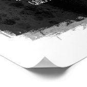 自分の引用文の木炭を白絵を描に追加する ポスター (角)