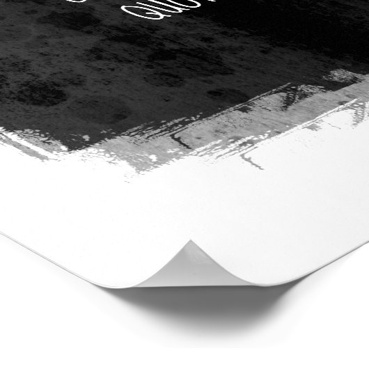 自分の引用文の木炭を白絵を描に追加する ポスター (角)