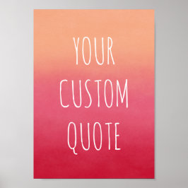 自分の引用文をピンクやる気を起こさせるの抽象芸術にする ポスター