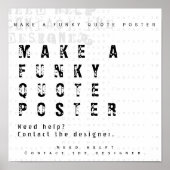 自分の引用文を作パーソナライズされたる ポスター (正面)