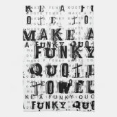 自分の引用文を作パーソナライズされたファンキーる |白 キッチンタオル (縦)