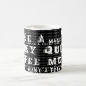 自分の引用文を作パーソナライズされたファンキーる |黒 コーヒーマグカップ (中央)