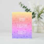 自分の引用文を満足させ前向きる抽象芸術スポットの追加 ポストカード (スタンド正面)