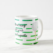 自分の引用文を追加カスタムmagゴルフボールデザイン コーヒーマグカップ (正面右)