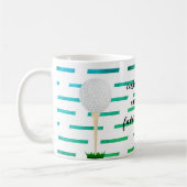 自分の引用文を追加カスタムmagゴルフボールデザイン コーヒーマグカップ (左)