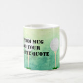 自分の引用文を追加カスタムmagゴルフボールデザイン コーヒーマグカップ (正面右)