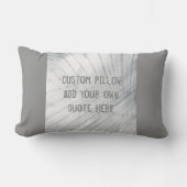 自分の引用文カスタム枕グレーを追加 ランバークッション (正面)