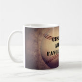 自分の引用文カスタムmag野球デザインを追加 コーヒーマグカップ (左)