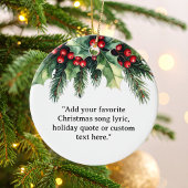 自分の引用文クリスマスボタニカルフローラの追加 セラミックオーナメント