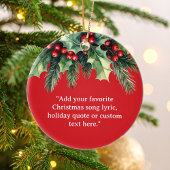 自分の引用文クリスマスボタニカルフローラの追加 セラミックオーナメント