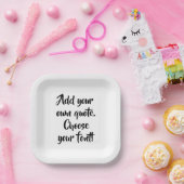 自分の引用文パーソナライズされたを ペーパープレート (パーティー)