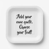 自分の引用文パーソナライズされたを ペーパープレート (正面)