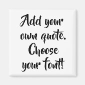 自分の引用文パーソナライズされたを マグネット (正面)