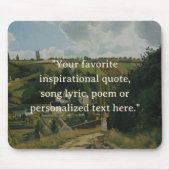 自分の引用文ヴィンテージコテージコアの追加 マウスパッド (正面)