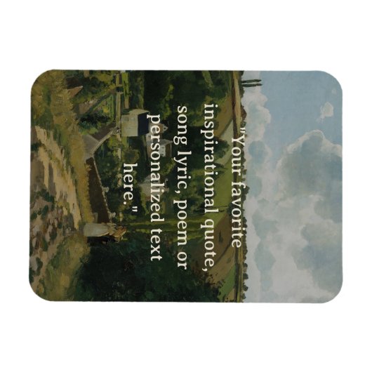 自分の引用文ヴィンテージコテージコアの追加 マグネット (横)