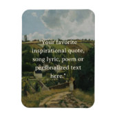 自分の引用文ヴィンテージコテージコアの追加 マグネット (縦)