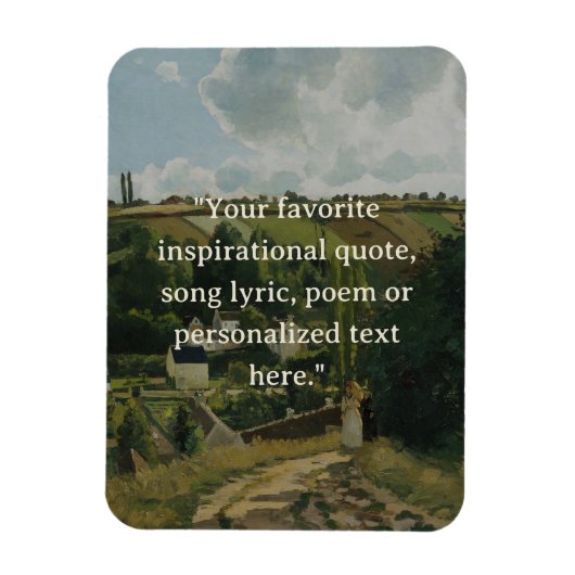 自分の引用文ヴィンテージコテージコアの追加 マグネット (縦)