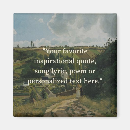 自分の引用文ヴィンテージコテージコアの追加 マグネット (正面)