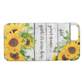 自分の引用文、名前、バースひまわりの花を追加素朴する Case-Mate iPhoneケース (裏面(横))