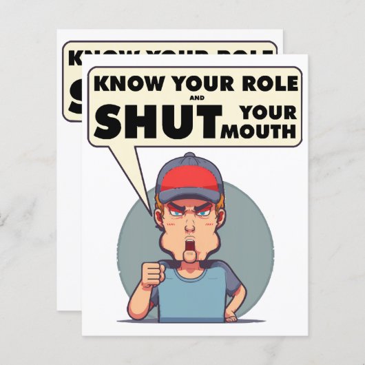 自分の役割を知って口を閉じる (正面/裏面)