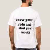 自分の役割を知って口を閉じる Tシャツ (裏面)
