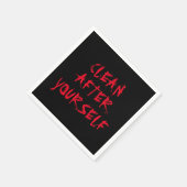 自分の後でクリーン赤血おかしいハロウィーン スタンダードカクテルナプキン (角)