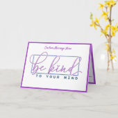 自分の心に優しく気に心を傾ける カード (黄色い花)