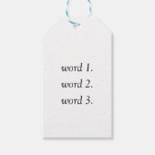 自分の思いやりある文字を三つの言葉で作り上げる ギフトタグ (正面)