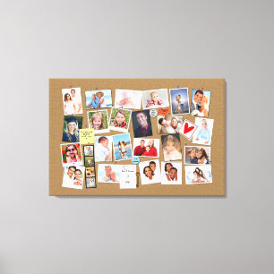 自分の思い出を作るPhoto フェイク Cork Board キャンバスプリント