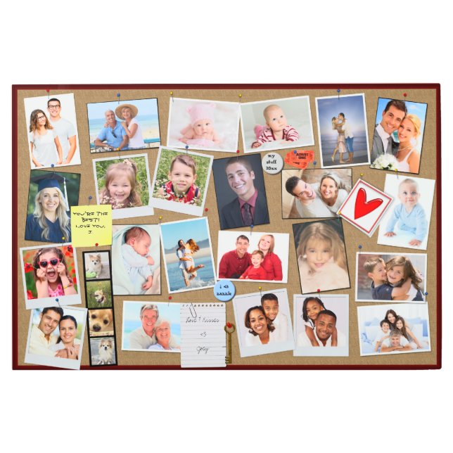 自分の思い出を作るPhoto フェイク Cork Board メタルプリント (正面)