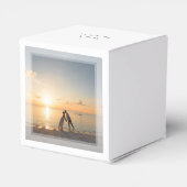 自分の思い出カスタムに残る写真の結婚作成 フェイバーボックス (裏面サイド)