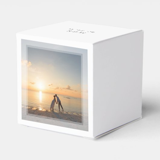 自分の思い出カスタムに残る写真の結婚作成 フェイバーボックス (裏面サイド)