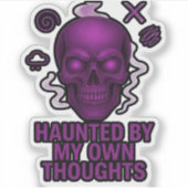 自分の思幽霊のよく出るい通り – Glitchスカルシール シール (正面)